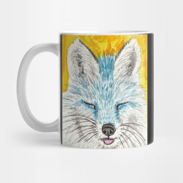 Blue fox face by SamsArtworks